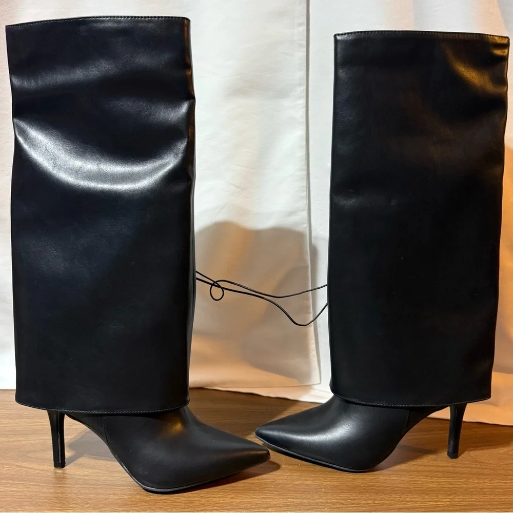 Worthington ‘Chana’ Knee Stiletto Boots 7M tags box w/out lid - Picture 5 of 11